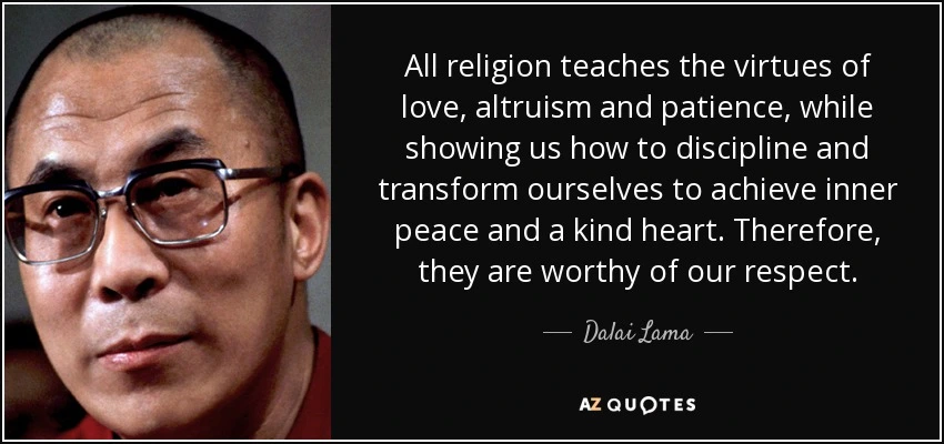 dalai lama quote abot religions good teaching